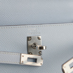 Hermes Kelly 25 Epsom Blue Brume - Stamp Y