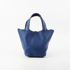Hermes 18 Picotin Lock Bag Blue Saphir Y Stamp 2020