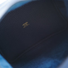 Hermes 18 Picotin Lock Bag Blue Saphir Y Stamp 2020