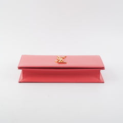 Saint Laurent Medium Kate Clutch Pink