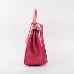 Kelly 28 Epsom Rose Tyrien? with Purple Interior and Stitching (Special Order) - R Square Stamp (2014)