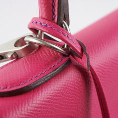 Kelly 28 Epsom Rose Tyrien? with Purple Interior and Stitching (Special Order) - R Square Stamp (2014)