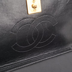 Chanel Vintage Flap Black 24k Gold