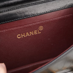 Chanel Vintage Flap Black 24k Gold
