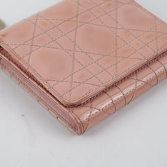 Dior Mini Lady Dior Wallet Pink