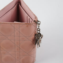 Dior Mini Lady Dior Wallet Pink