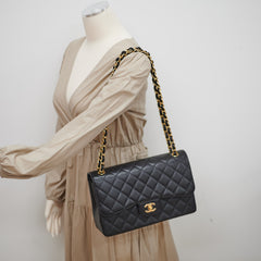 Chanel Quilted Jumbo Caviar GHW Black (Microshipped)