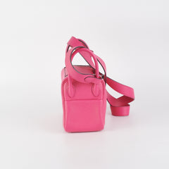 Hermes Mini Lindy Clemence Rose Shocking - Stamp Z (2021)
