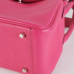Hermes Mini Lindy Clemence Rose Shocking - Stamp Z (2021)