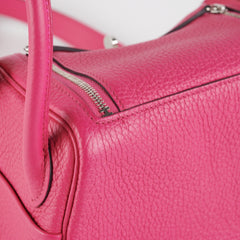 Hermes Mini Lindy Clemence Rose Shocking - Stamp Z (2021)