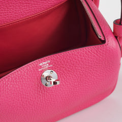 Hermes Mini Lindy Clemence Rose Shocking - Stamp Z (2021)