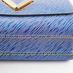 Louis Vuitton LV Twist MM Blue Epi Leather