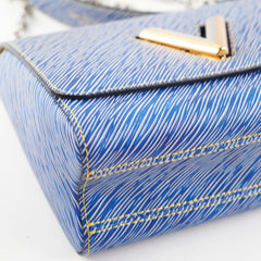 Louis Vuitton LV Twist MM Blue Epi Leather