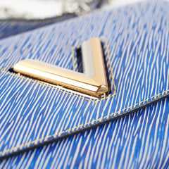 Louis Vuitton LV Twist MM Blue Epi Leather
