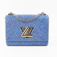 Louis Vuitton LV Twist MM Blue Epi Leather
