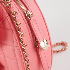 Chanel Heart Bag Large Lambskin Pink (Microchipped)
