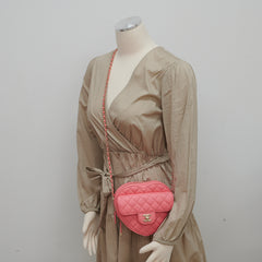 Chanel Heart Bag Large Lambskin Pink (Microchipped)