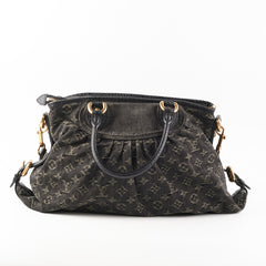 Louis Vuitton Denim Neo Cabby GM Bag Black Monogram