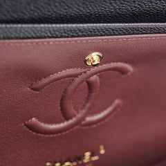 Chanel Small Caviar Classic Double Flap GHW Black (Microchipped) October 2022