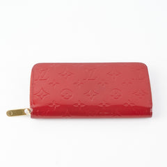 Louis Vuitton Zip Long Wallet Vernis Red