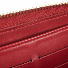 Louis Vuitton Zip Long Wallet Vernis Red