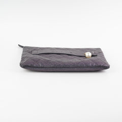 Chanel Iridescent Caviar Medium Night By The C Pouch Clutch