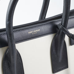 Saint Laurent Small Sac De Jour White/Black