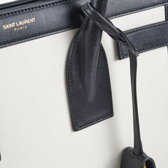 Saint Laurent Small Sac De Jour White/Black