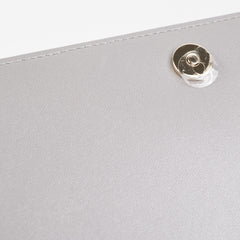 Dior Cannage Lambskin Silver Clutch