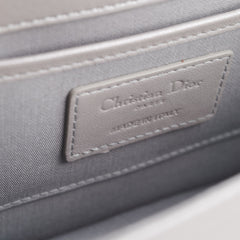 Dior Cannage Lambskin Silver Clutch