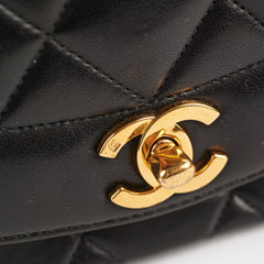 Chanel Small Diana GHW Black