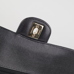 Chanel Classic Flap Medium/Large Chevron Caviar Black