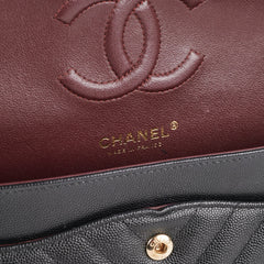 Chanel Classic Flap Medium/Large Chevron Caviar Black