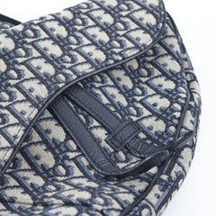 Dior Saddle Bag Beige and Black Oblique Jacquard