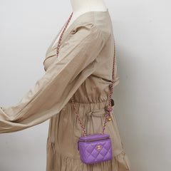 Chanel Pearl Crush Mini Vanity Case Purple