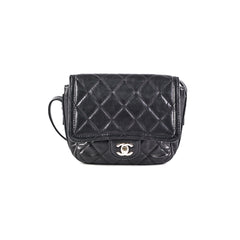 Chanel Quilted Sheriffs Star Square Black