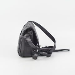 Chanel Quilted Sheriffs Star Square Black