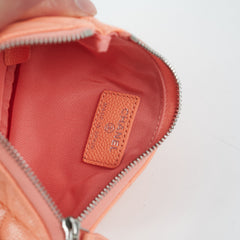 Chanel Classic Caviar Mini Pouch Coral