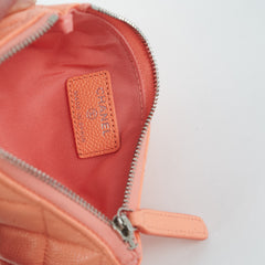 Chanel Classic Caviar Mini Pouch Coral