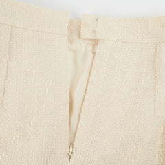 Chanel Pencil Skirt Ivory Size Euro 36