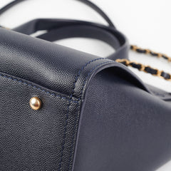 Chanel Deauville Small Caviar Tote Navy