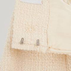 Chanel Pencil Skirt Ivory Size Euro 36