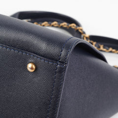 Chanel Deauville Small Caviar Tote Navy