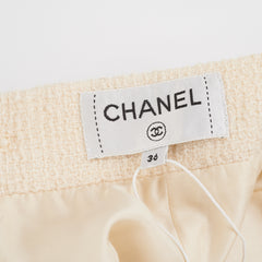 Chanel Pencil Skirt Ivory Size Euro 36