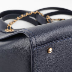 Chanel Deauville Small Caviar Tote Navy