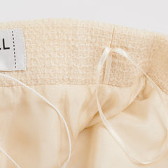 Chanel Pencil Skirt Ivory Size Euro 36