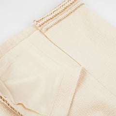 Chanel Pencil Skirt Ivory Size Euro 36