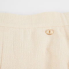 Chanel Pencil Skirt Ivory Size Euro 36