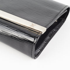 Louis Vuitton Patent Epi Clutch with Strap Black