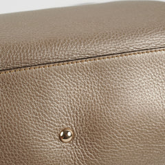 Gucci Medium Bamboo Shopper Leather Satchel Bag Gold